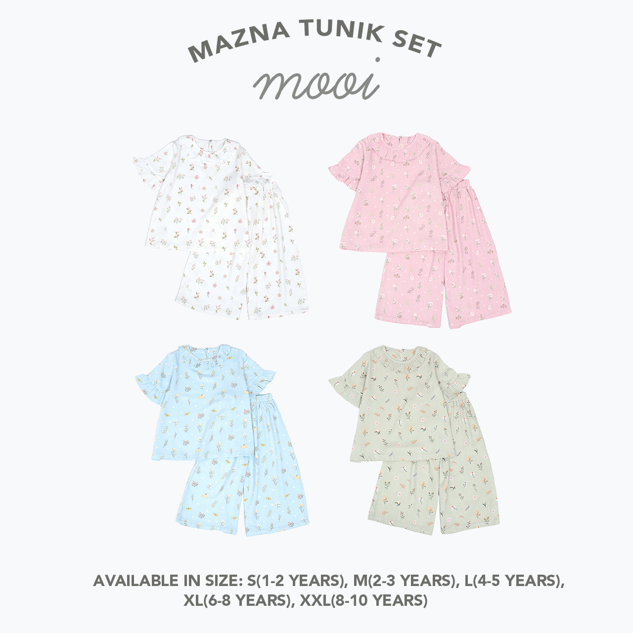 Mooi Setelan Anak Perempuan Mazna Tunik Set