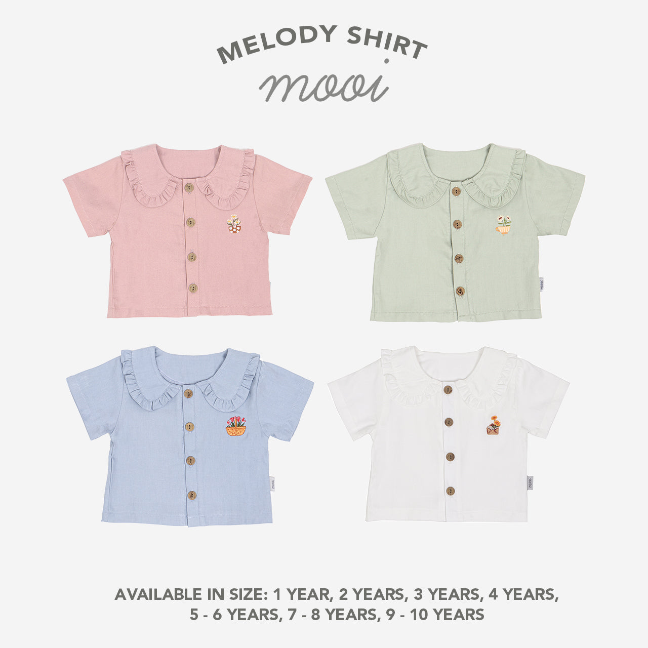 Mooi Atasan Anak Perempuan Melody Shirt