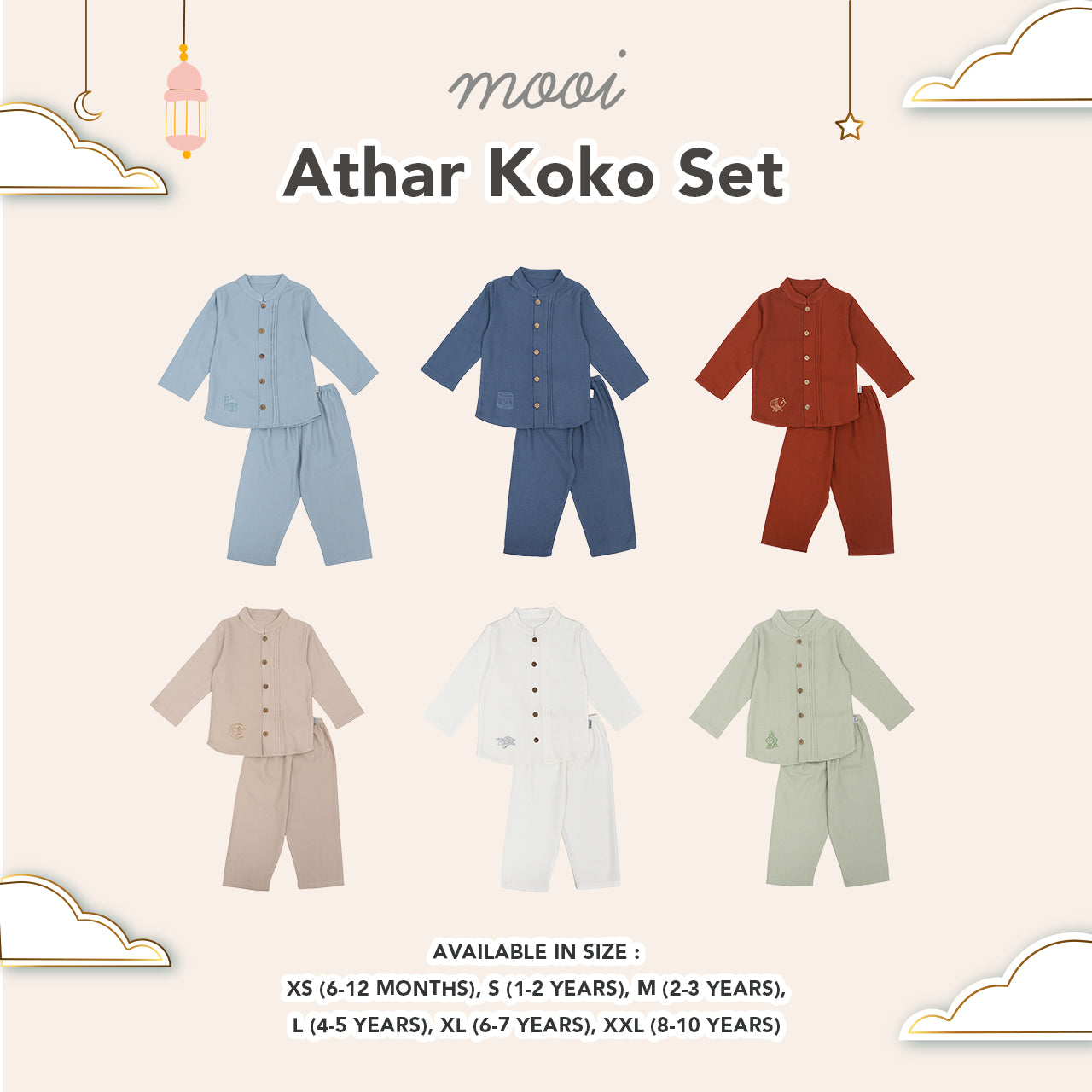 Mooi Setelan Koko Anak Athar Koko Set Raya Collection