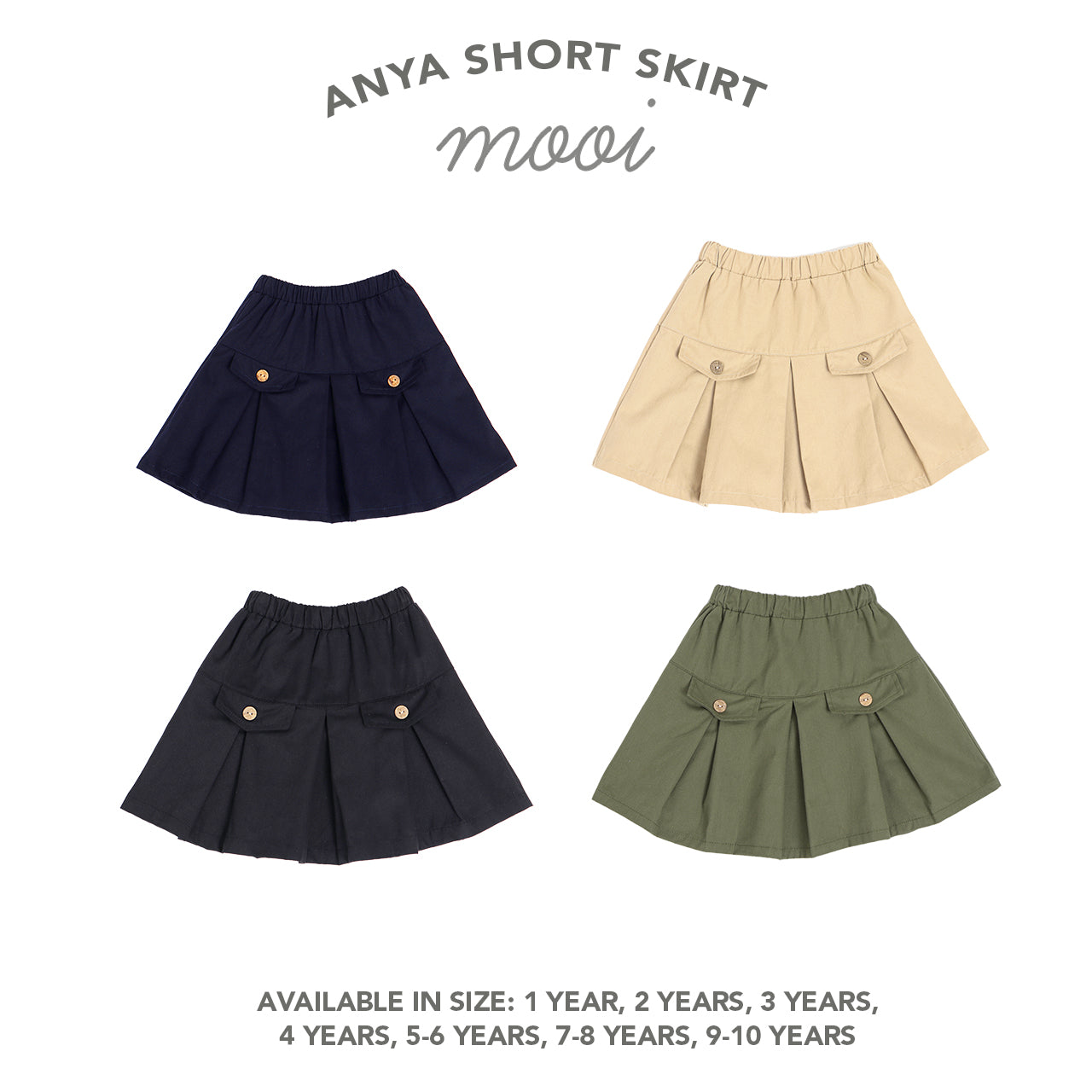 Mooi Rok Anak Perempuan Anya Short Skirt