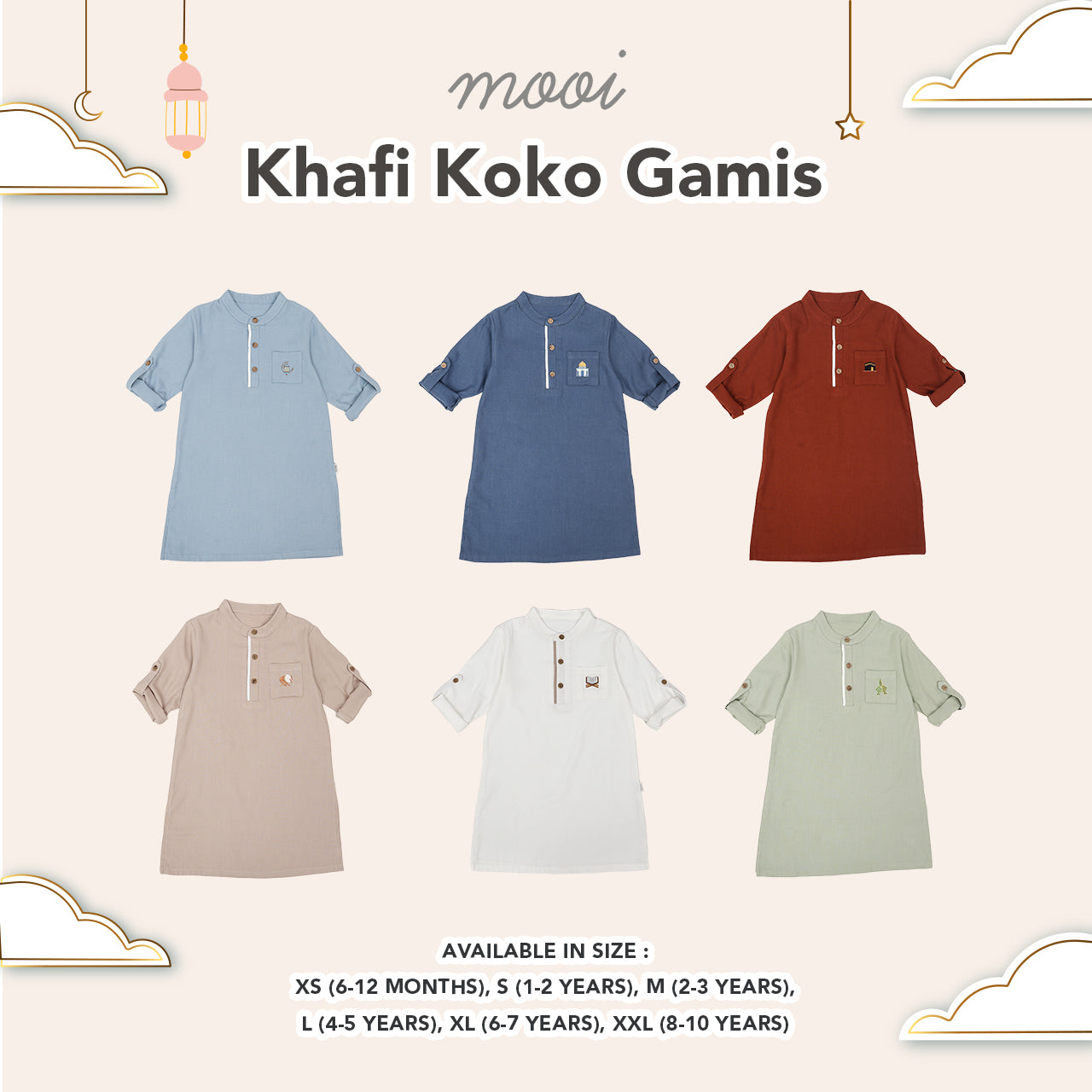 Mooi Atasan Anak Laki-Laki Khafi Koko Gamis Anak Raya Collection