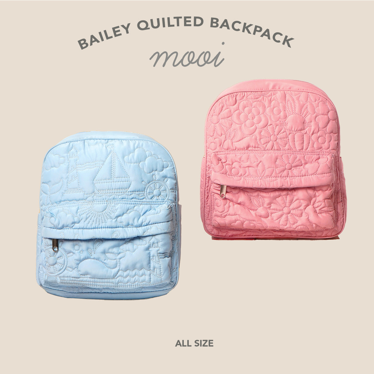 Mooi Tas Ransel Anak Bailey Quilted Backpack