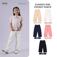 Mooi Celana Panjang Anak Perempuan Classic Girl Pocket Pants