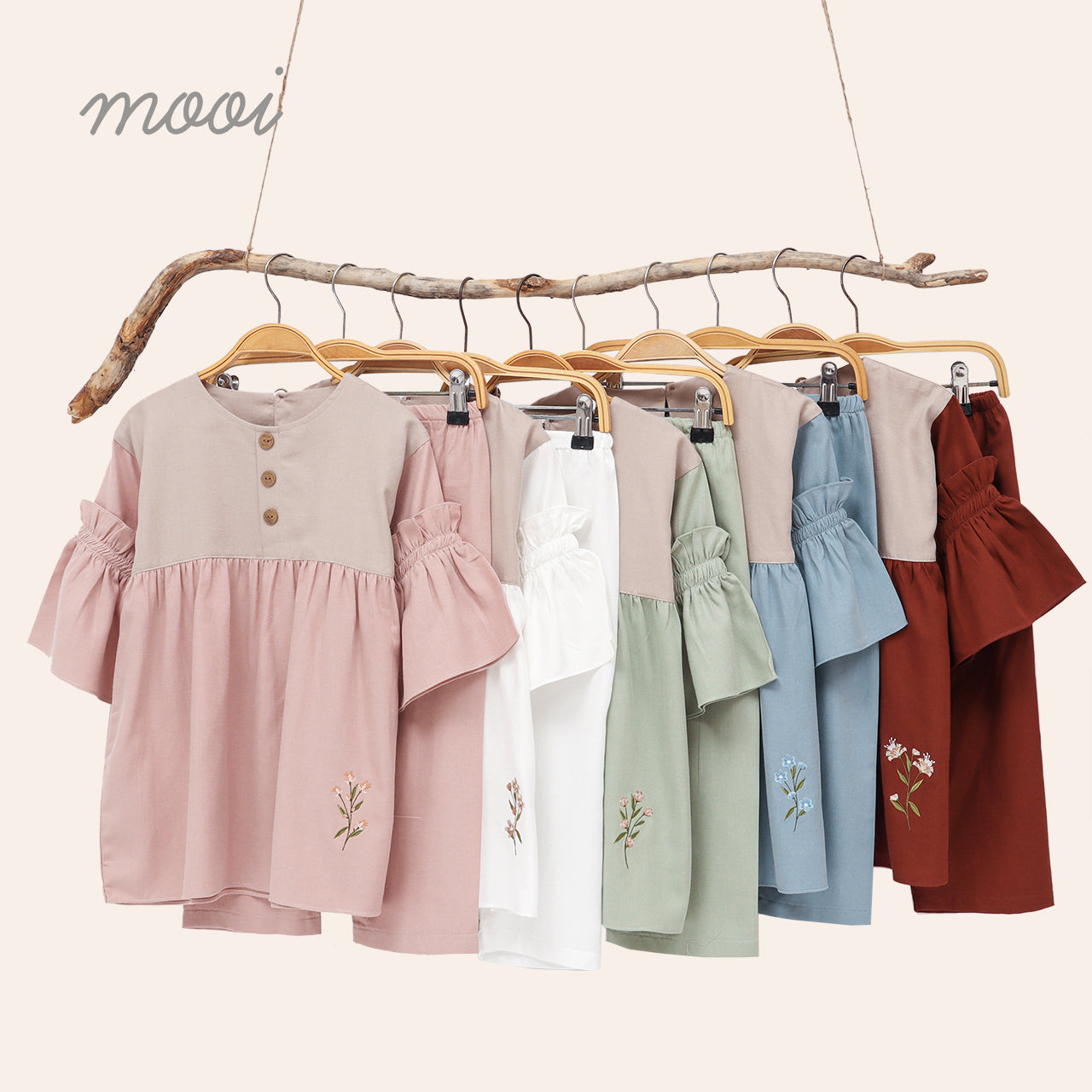 Mooi Setelan Anak Perempuan Raya Collection Tisha Tunik Set