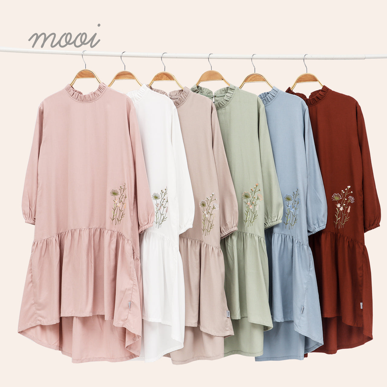 Mooi Tunik Wanita Atasan Wanita Raya Collection Nayyara Tunik Adult