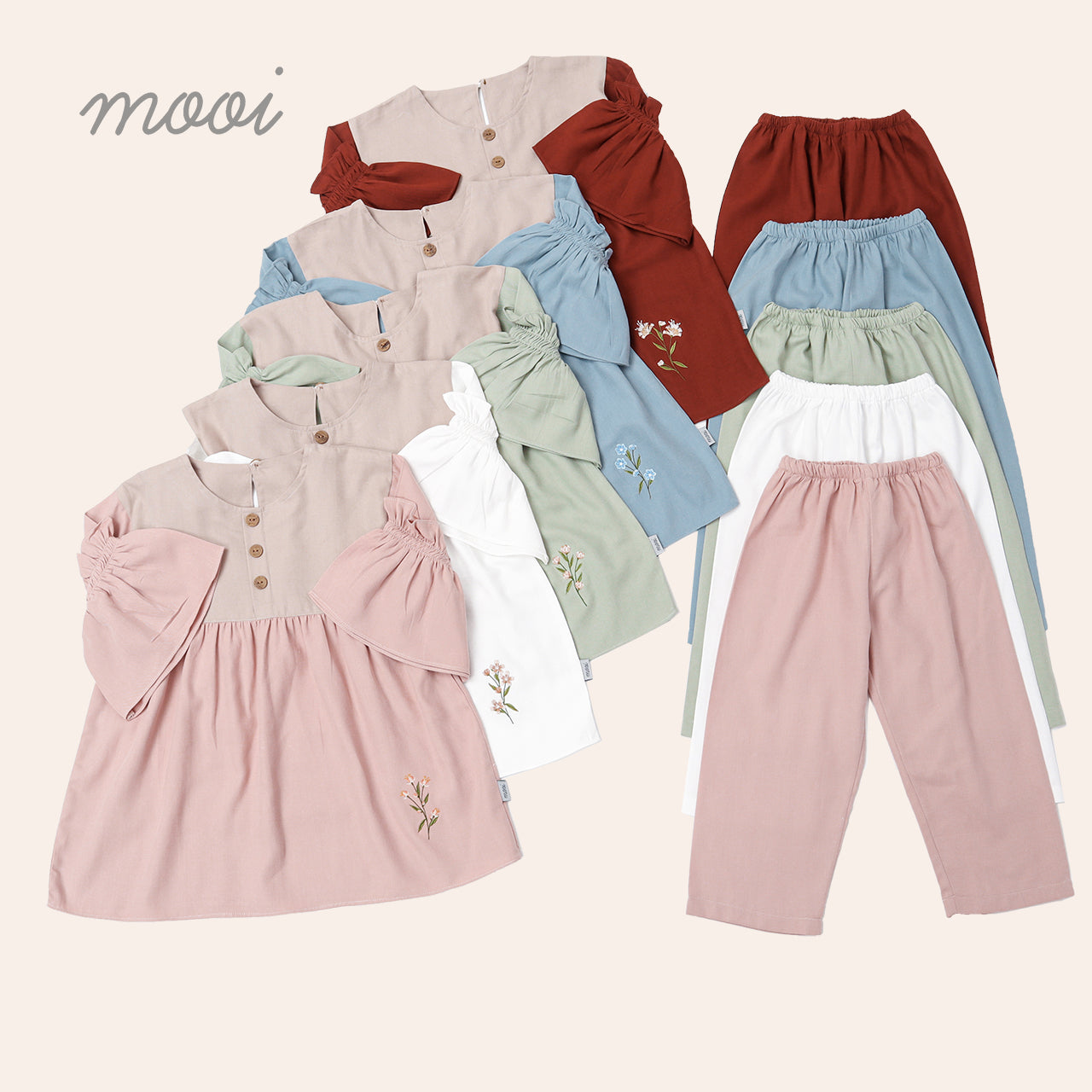 Mooi Setelan Anak Perempuan Raya Collection Tisha Tunik Set