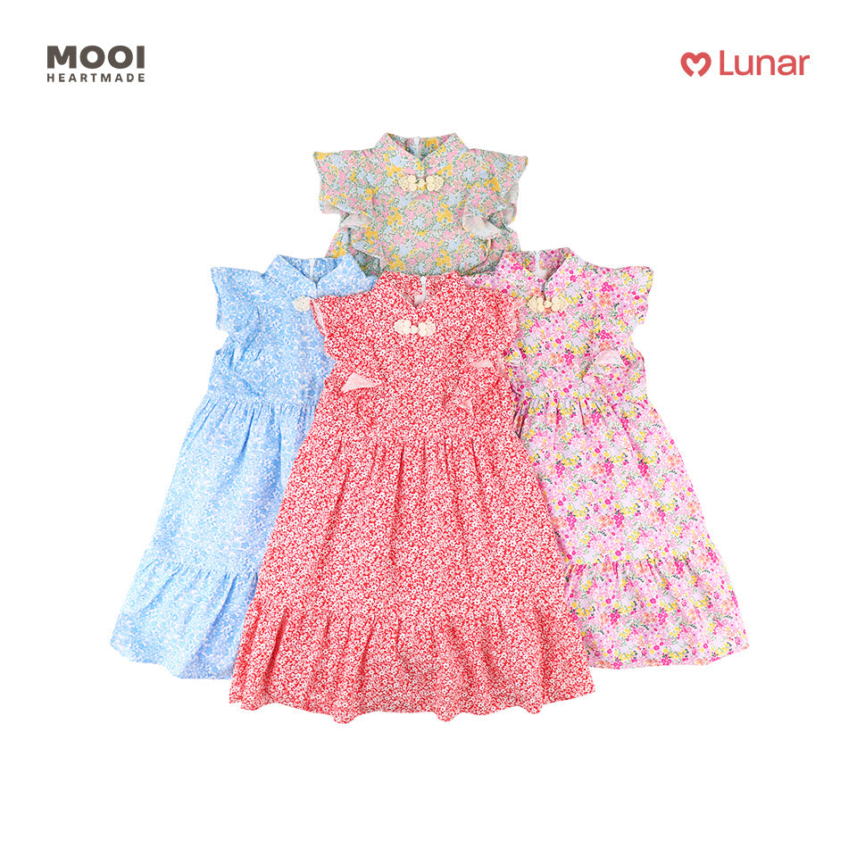 Mooi Dress Anak Perempuan Lunar Collection Daisy Cheongsam Dress