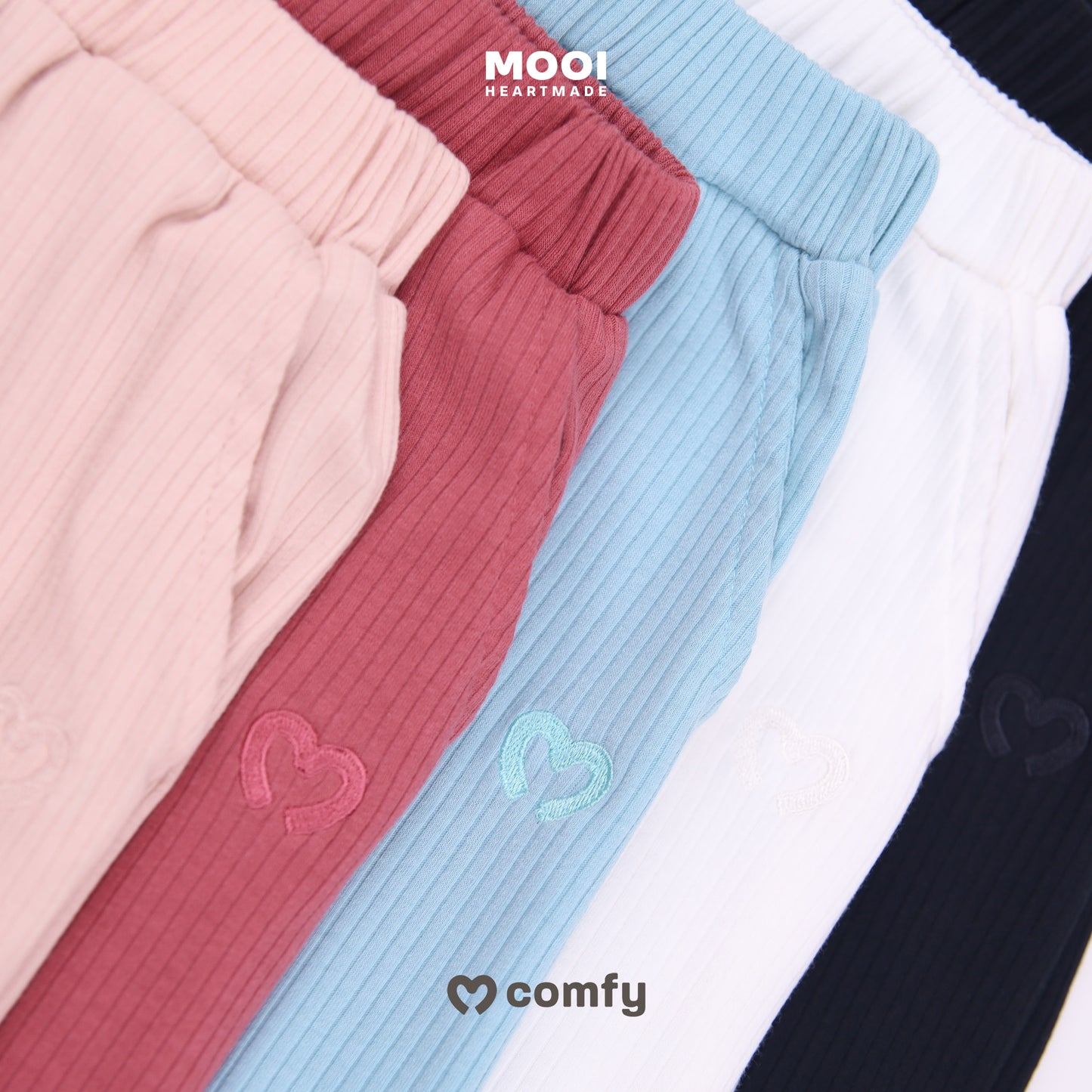 Mooi Celana Panjang Anak Perempuan Comfy Rib Long Wide Pants