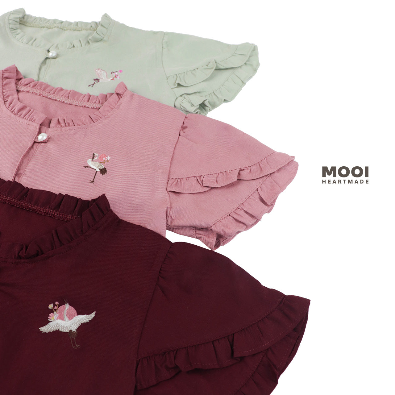 Mooi Setelan Anak Perempuan Fei Ruffle Set