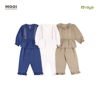 Mooi Setelan Anak Perempuan Raya Collection Asra Tunic Ruffle Set