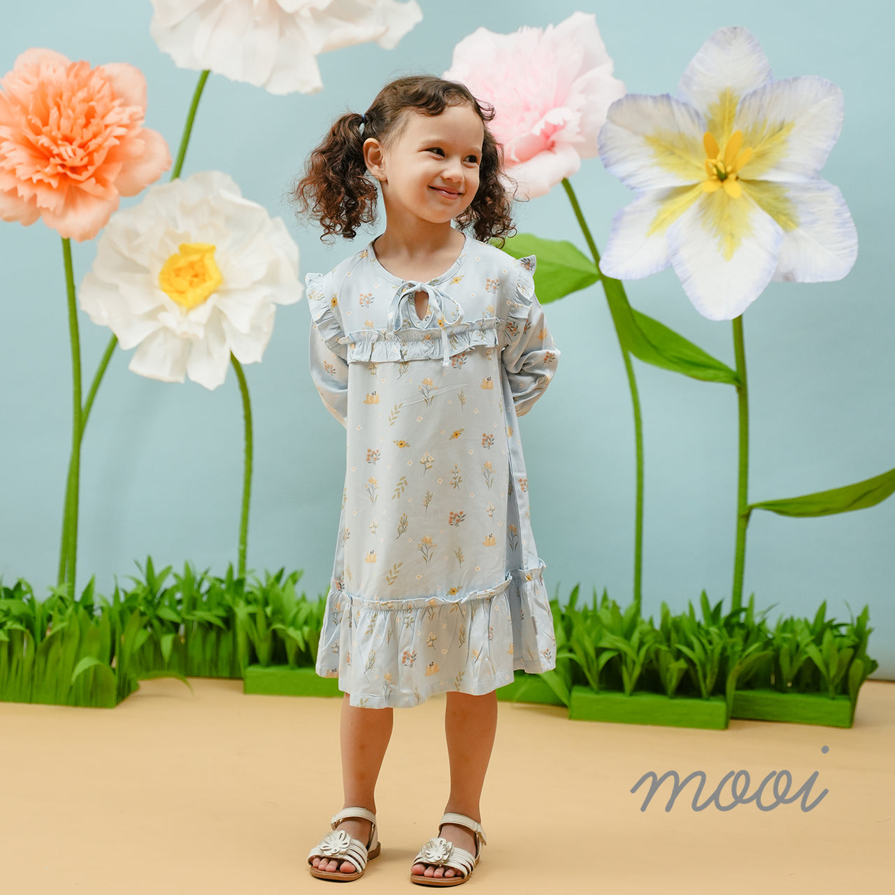 Mooi Dress Anak Perempuan Naya Ruffle Dress