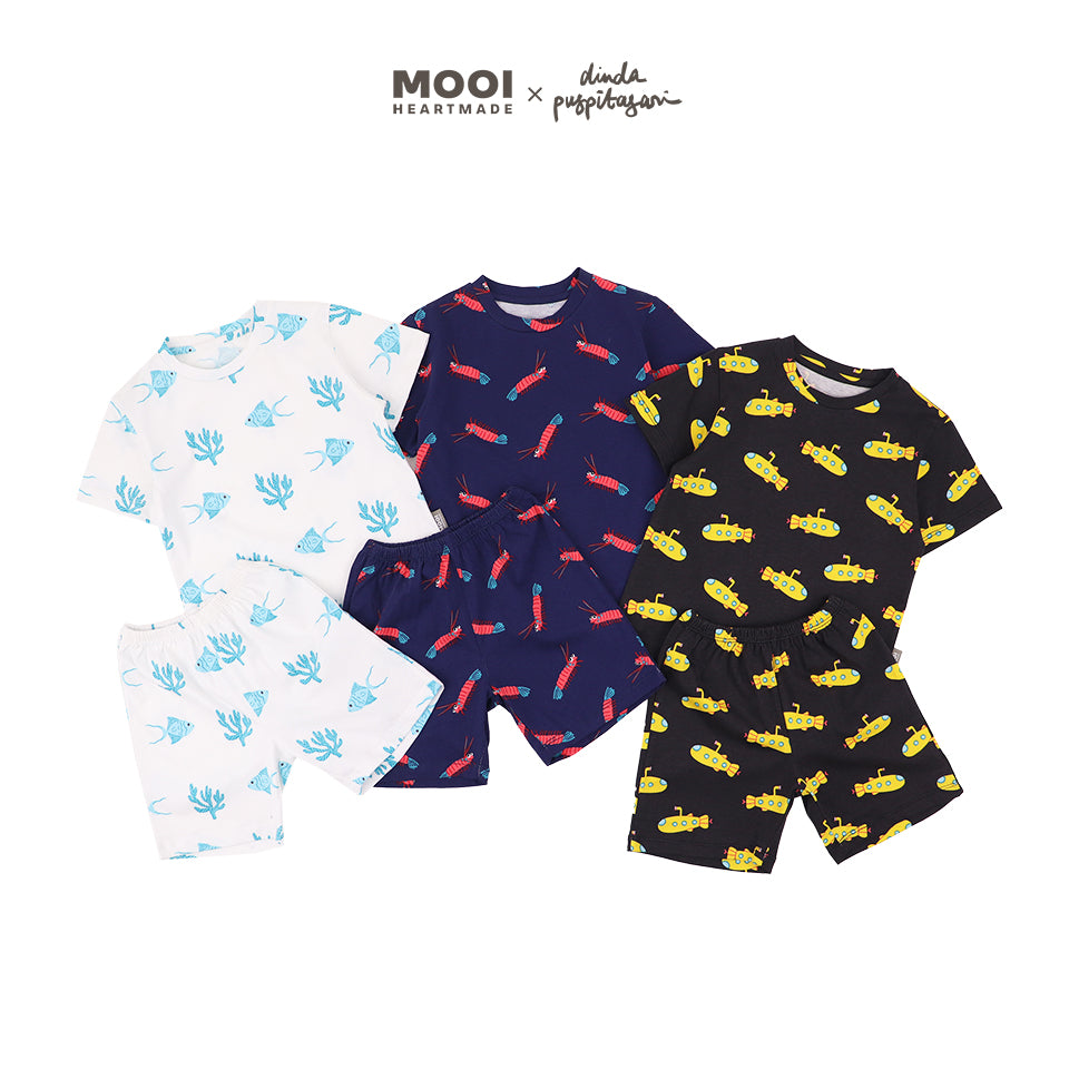 Mooi X Dinda Puspitasari Setelan Anak Laki-Laki Riyu Set