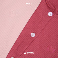 Mooi Atasan Anak Perempuan Comfy Rib Cardigan Ruffle