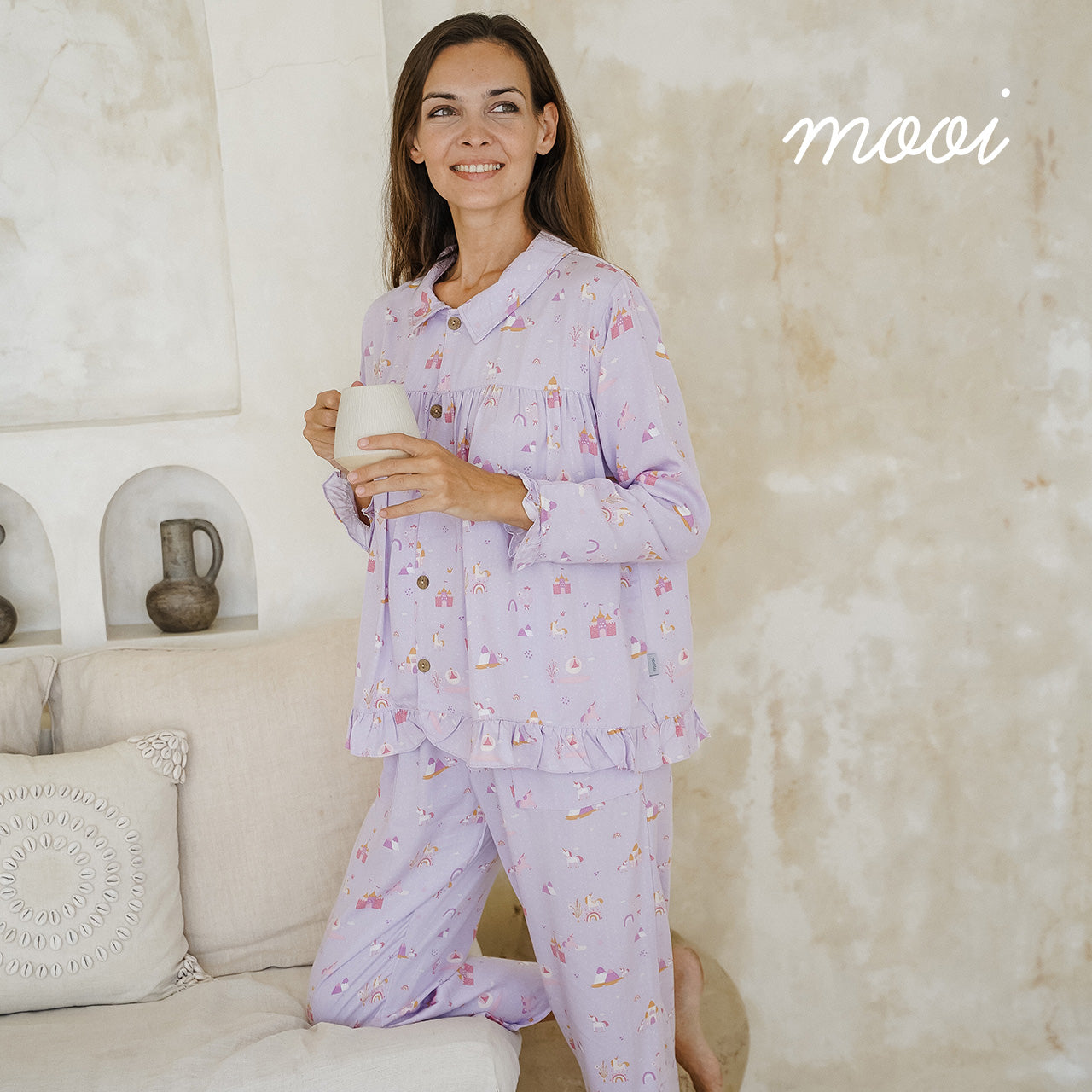 Mooi Piyama Dewasa Setelan Alora Long Pajamas Adult