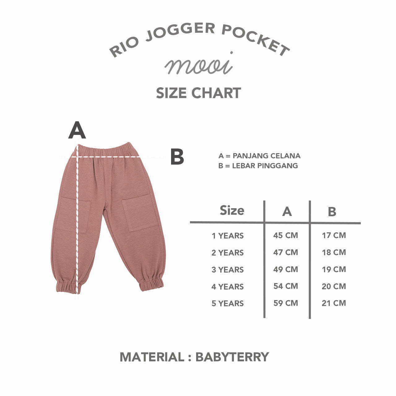 Mooi Celana Jogger Anak Rio Jogger Pocket Pants