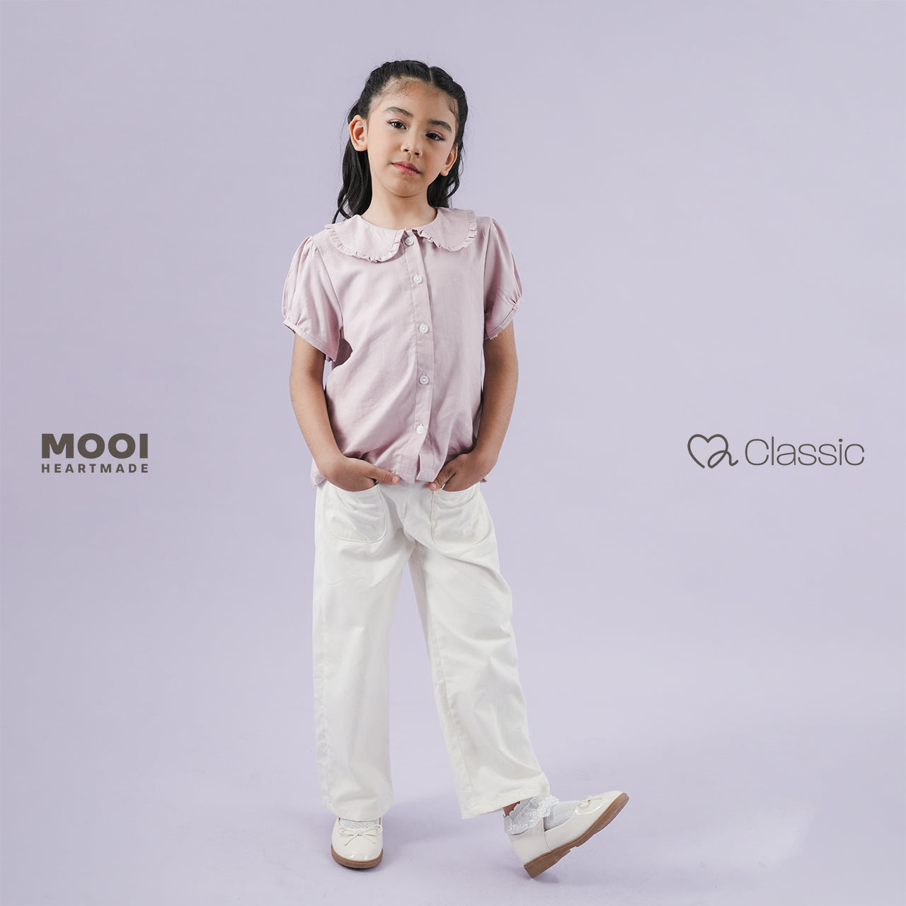 Mooi Celana Panjang Anak Perempuan Classic Girl Pocket Pants