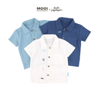 Mooi X Dinda Puspitasari Kemeja Anak Laki-laki Nevan Pocket Shirt