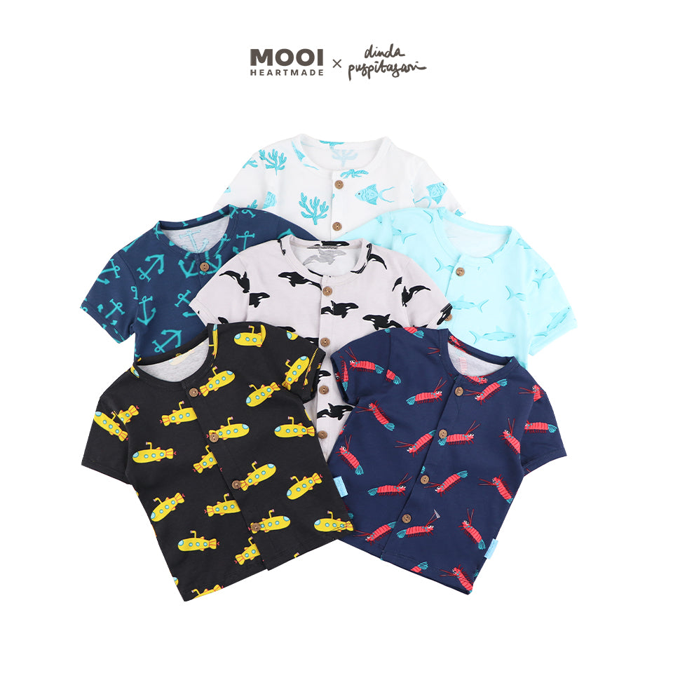 Mooi X Dinda Puspitasari Setelan Bayi Jose Button Set