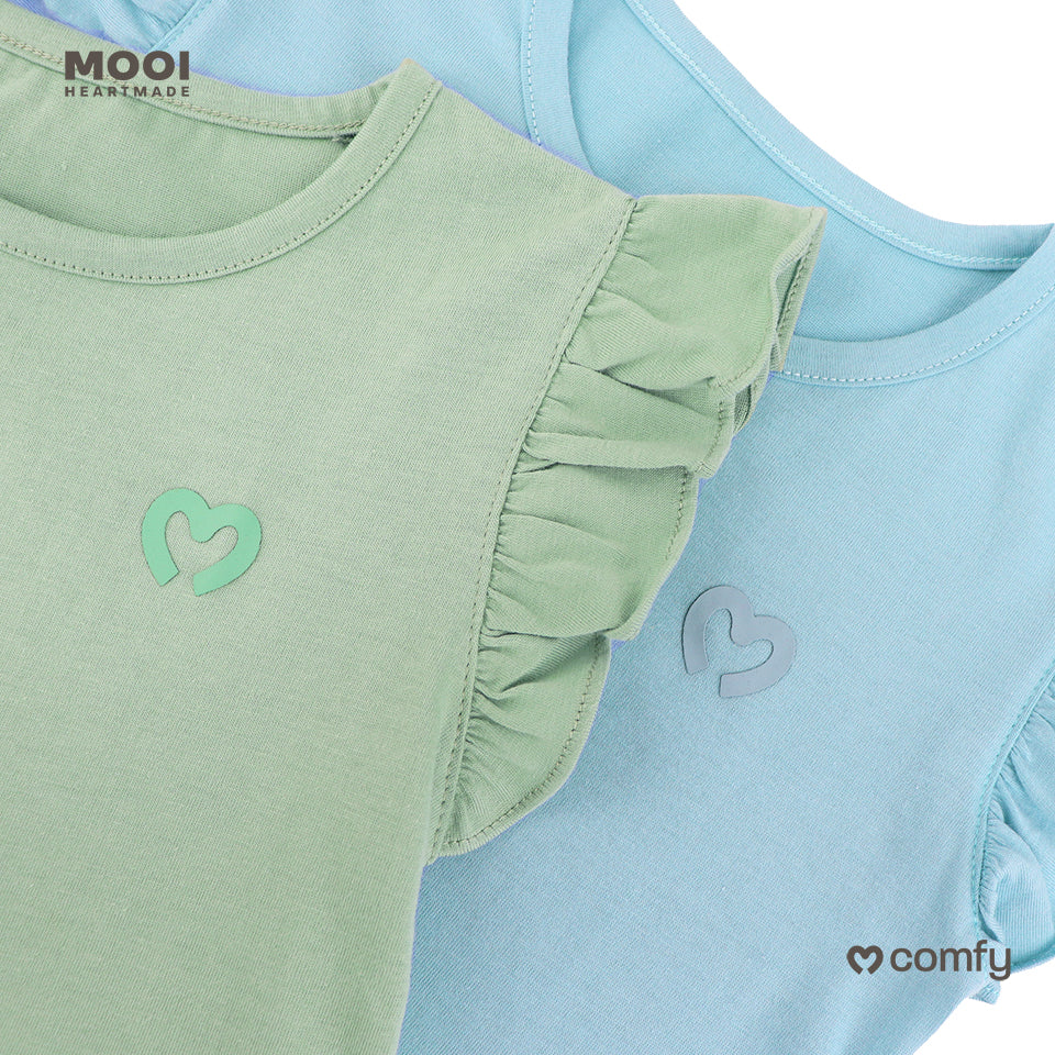 Mooi Atasan Anak Perempuan Comfy Girls Ruffle T-shirt