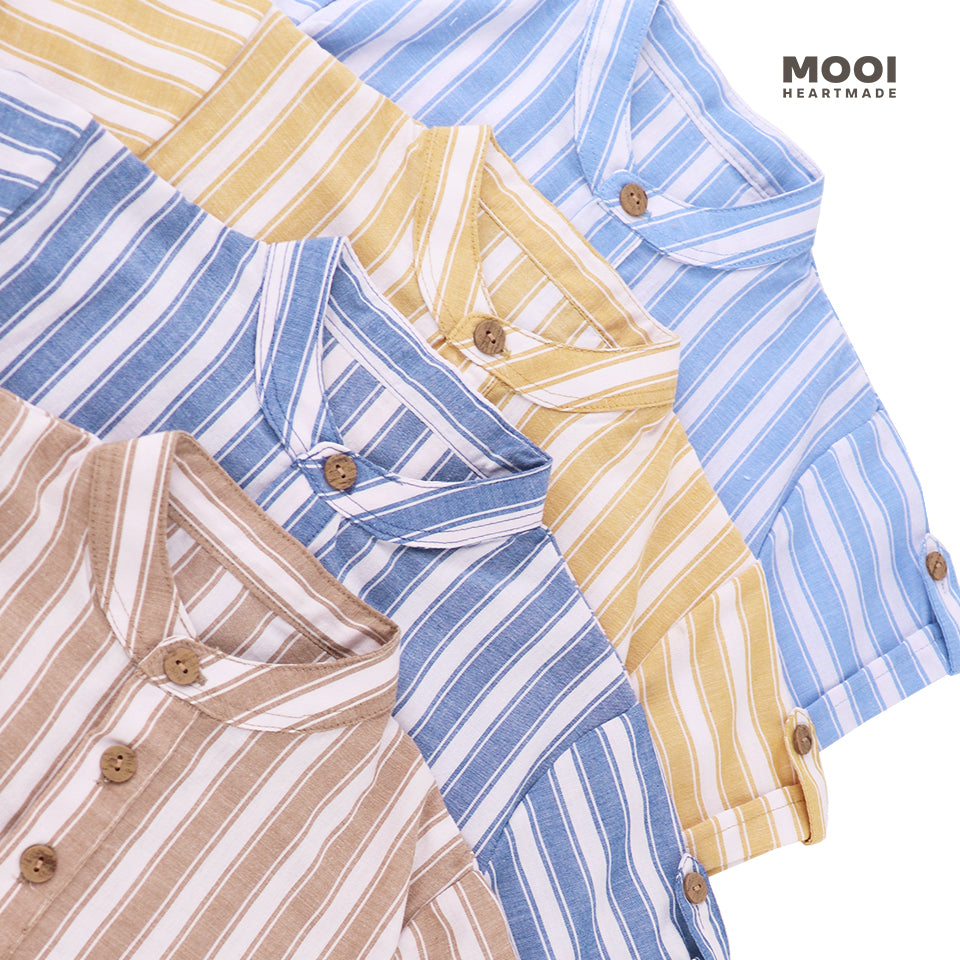 Mooi Kemeja Anak Laki-laki Enzo Striped Shirt