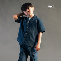 Mooi Kemeja Jeans Anak Laki-Laki Marlo Denim Shirt