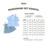 Mooi Setelan Batik Anak Perempuan Nareswari Kebaya Set