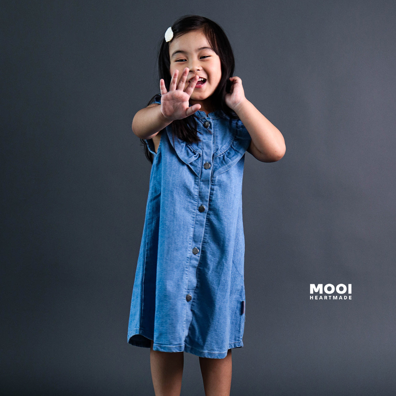 Mooi Dress Jeans Anak Emiko Denim Dress