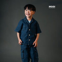 Mooi Kemeja Jeans Anak Laki-Laki Marlo Denim Shirt