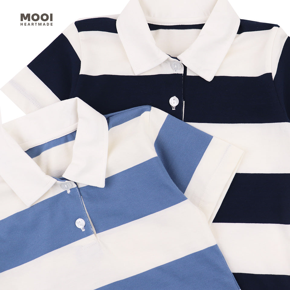 Mooi Kemeja Anak Laki-Laki Yuko Striped Polo