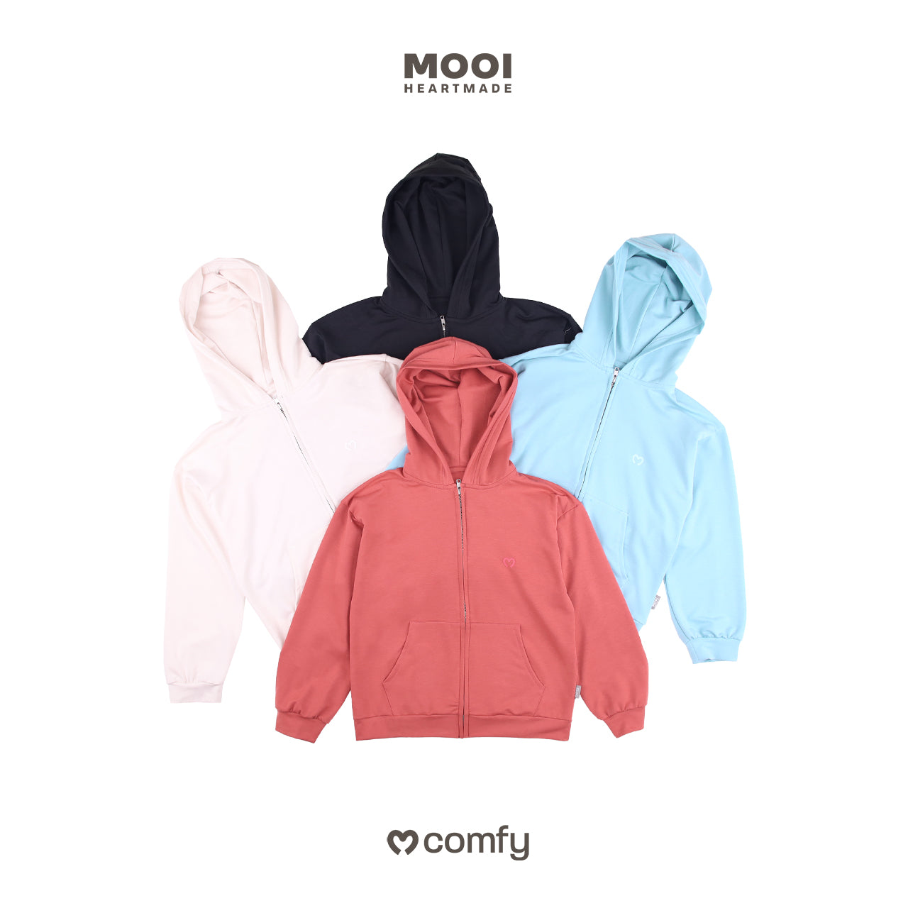 Mooi Comfy Teens Jacket Hoodie Lengan Panjang Teens