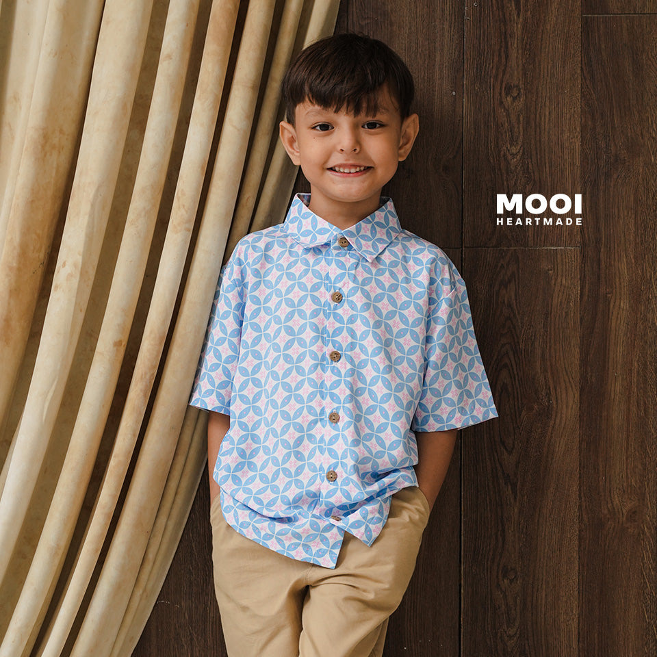 Mooi Atasan Batik Kemeja Anak Laki-Laki Mahesa Batik Shirt