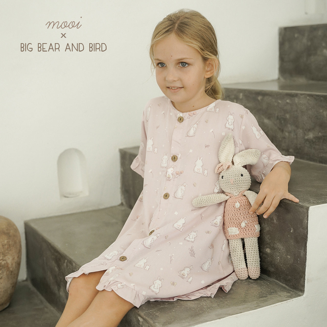 Mooi x Big Bear & Bird Piyama Anak Dress Pajamas Kids