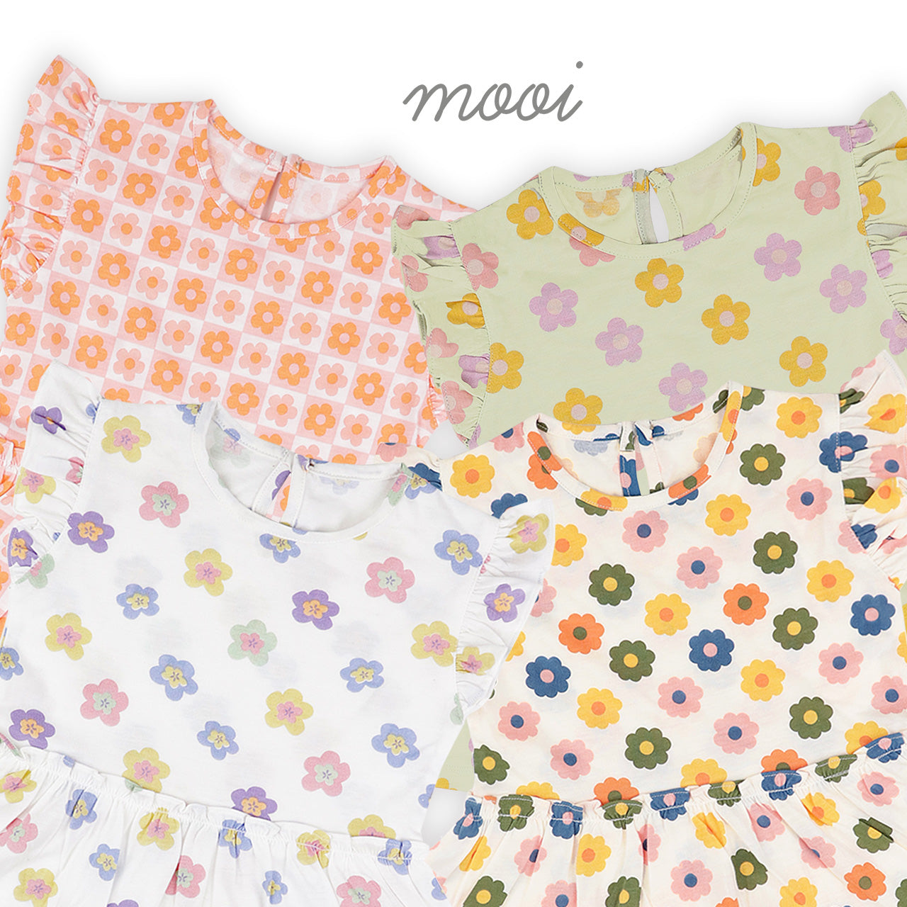 Mooi Atasan Anak Perempuan Minji Ruffle Top
