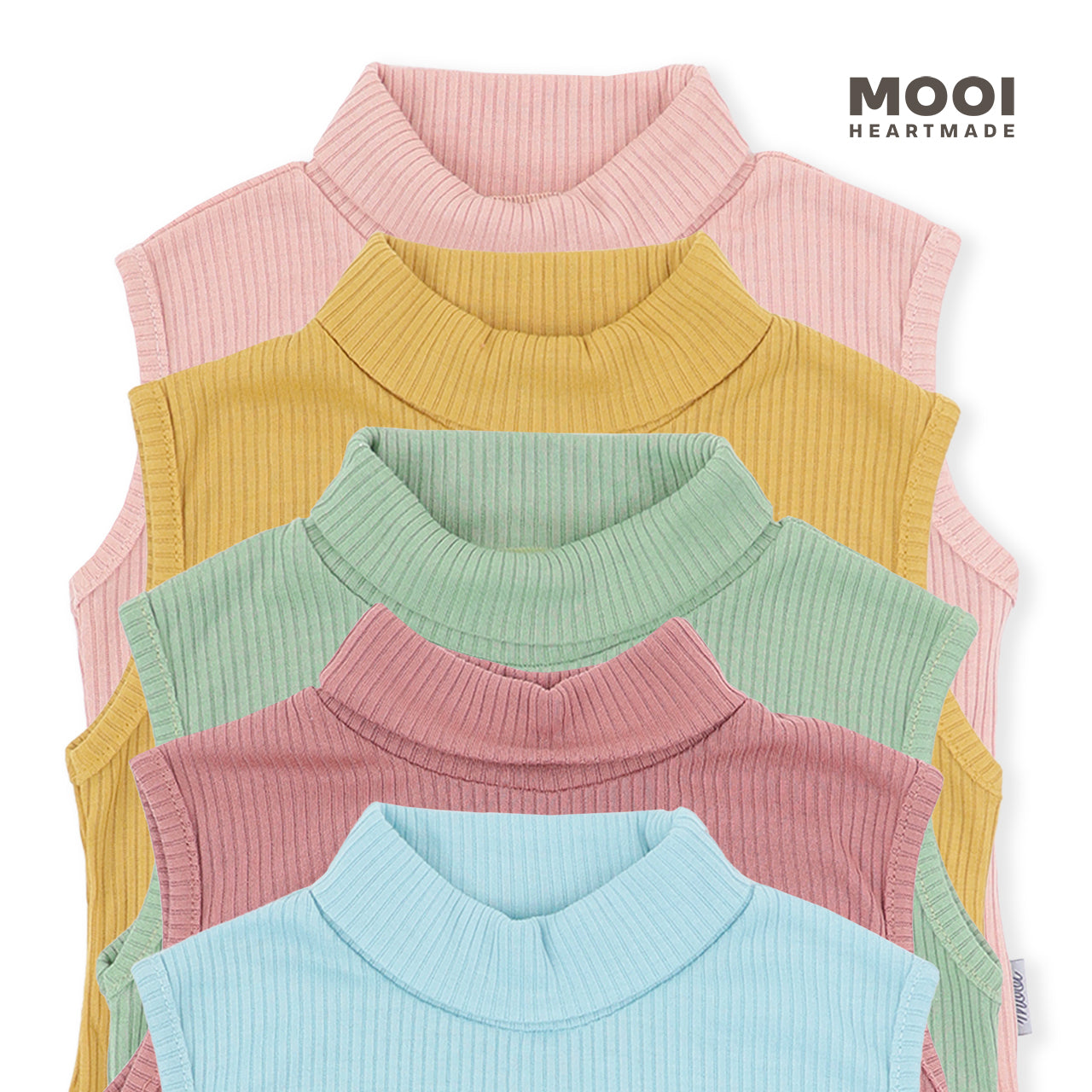 Mooi Atasan Anak Perempuan Yumiko Rib Top