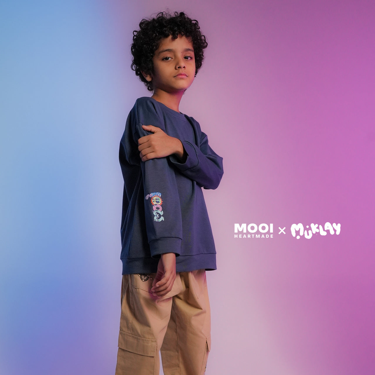 Mooi X Muklay Sweater Anak Unisex Sweater Basic Kids