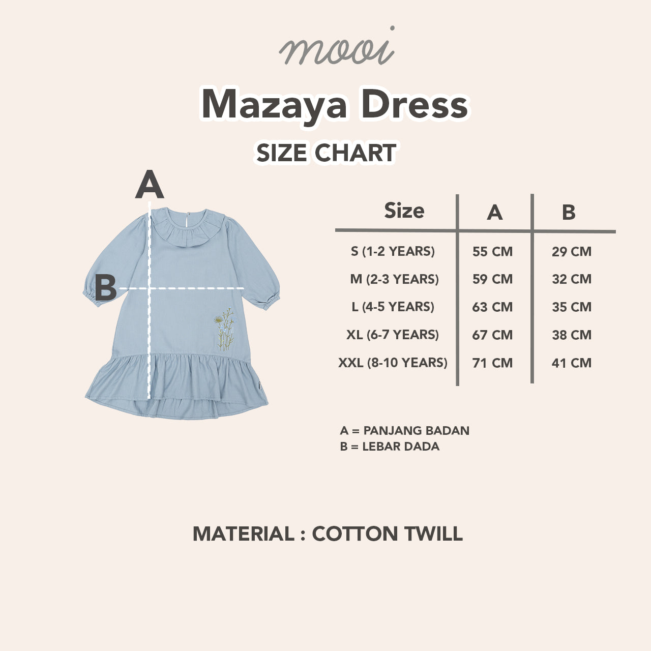 Mooi Dress Anak Gamis Anak Perempuan Mazaya Dress