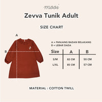 Mooi Tunik Wanita Atasan Wanita Raya Collection Zevva Tunik Adult