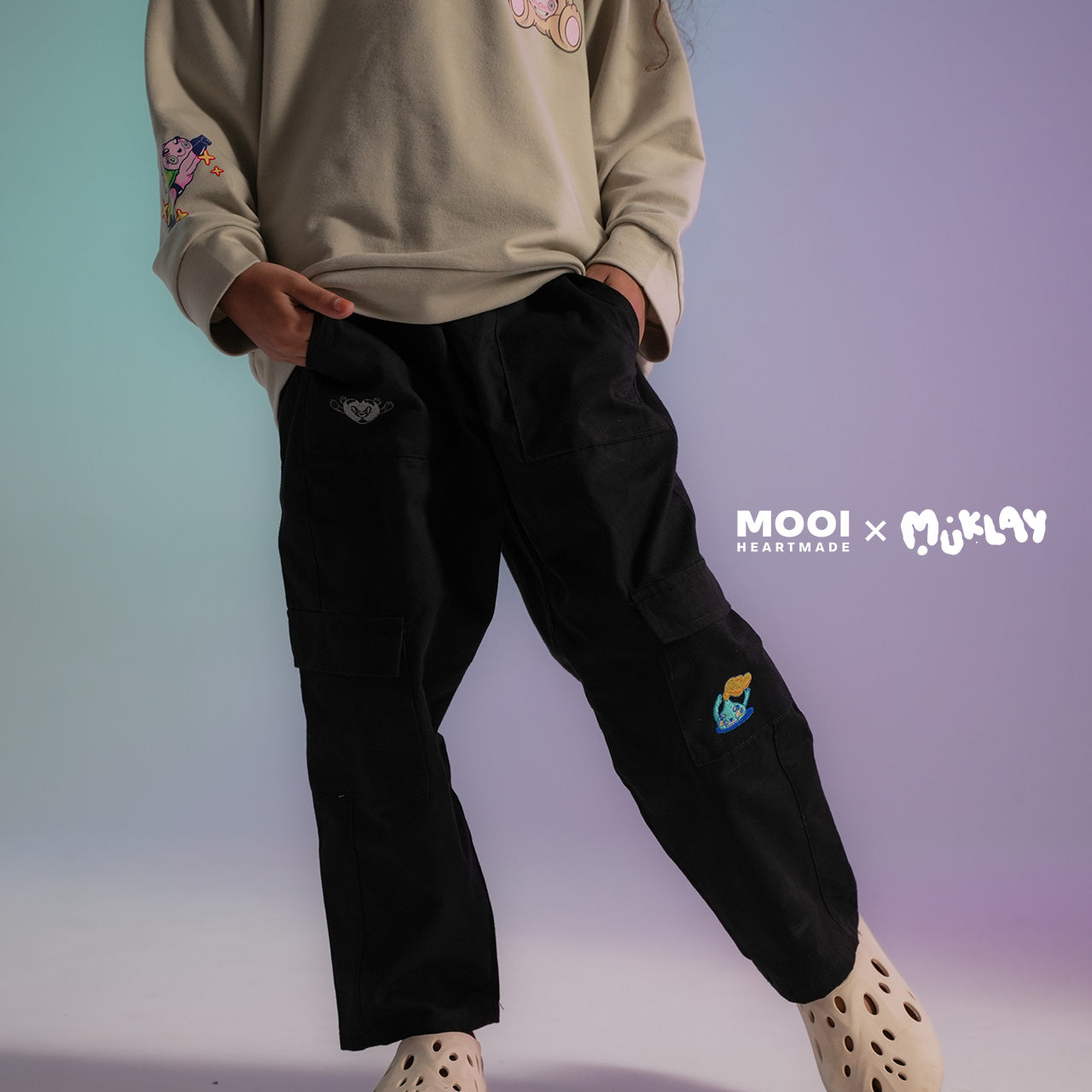 Mooi X Muklay Celana Panjang Cargo Anak Jeno Long Cargo Pants Kids