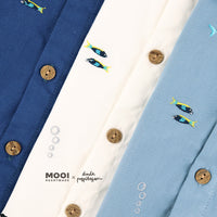 Mooi X Dinda Puspitasari Kemeja Anak Laki-laki Nevan Pocket Shirt