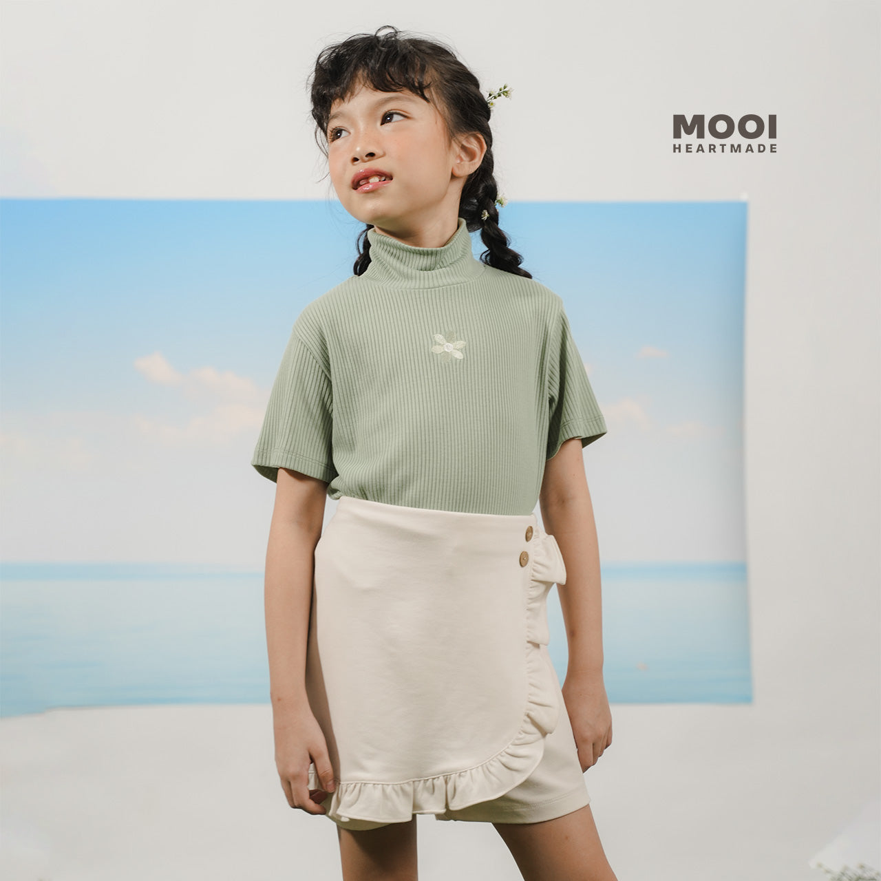 Mooi Rok Celana Anak Perempuan Hanako Ruffle Skort