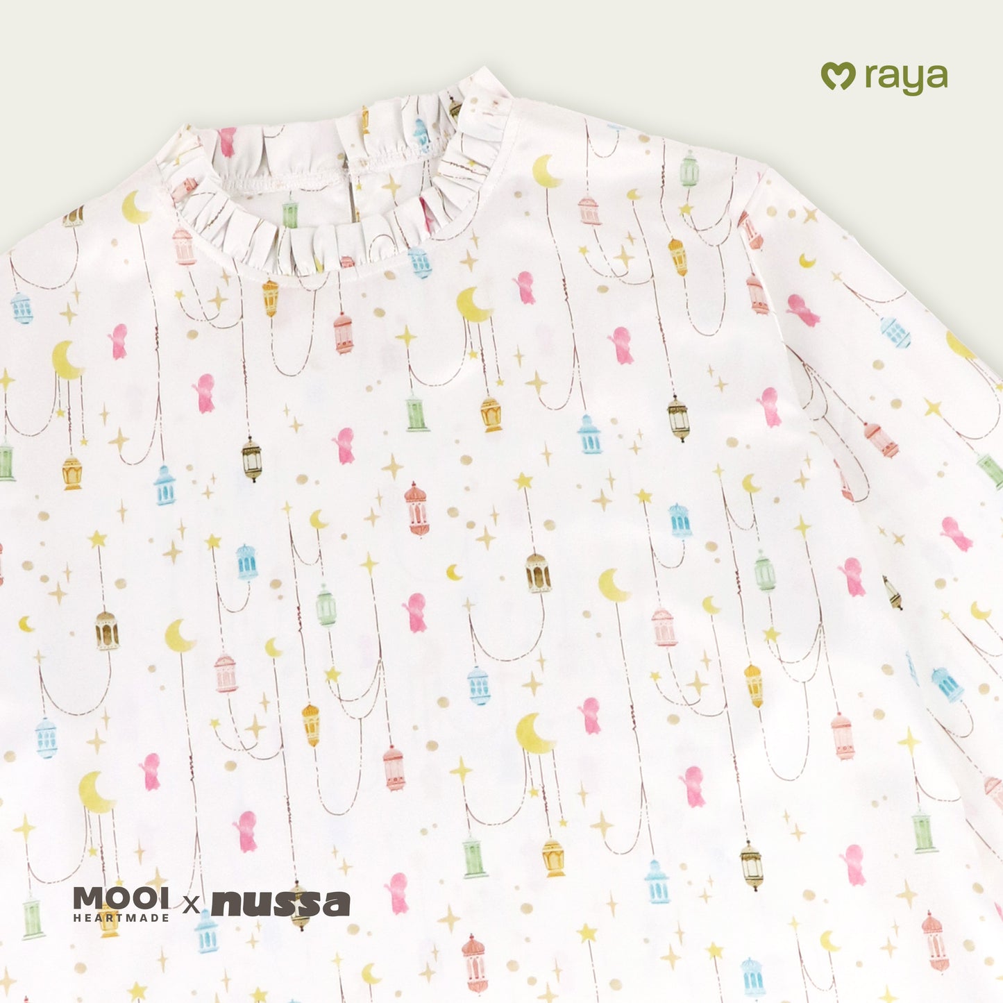 Mooi x Nussa Rarra Tunic Print Adult Tunik Wanita Atasan Wanita Raya Collection