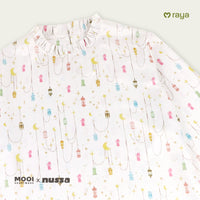 Mooi x Nussa Rarra Tunic Print Adult Tunik Wanita Atasan Wanita Raya Collection