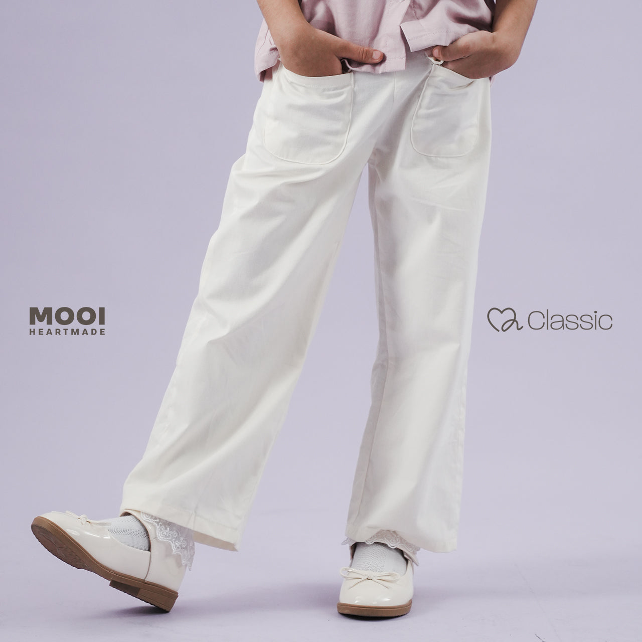 Mooi Celana Panjang Anak Perempuan Classic Girl Pocket Pants