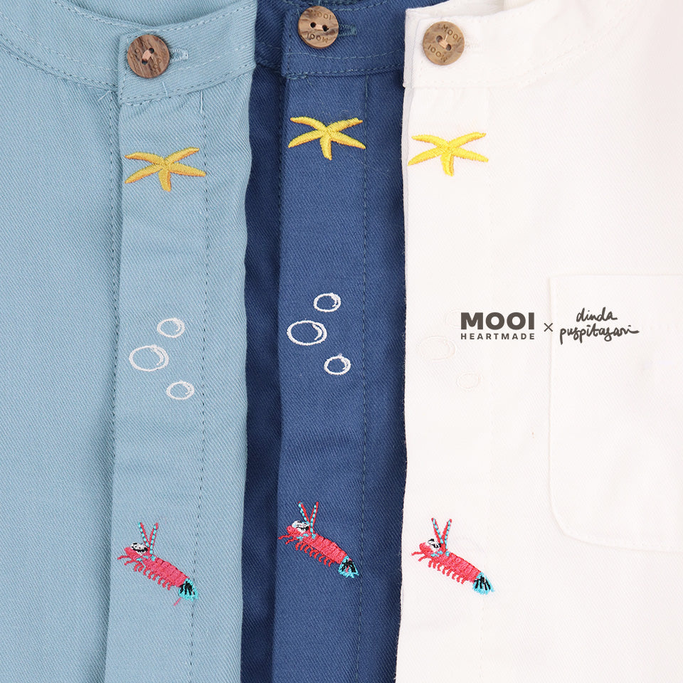 Mooi X Dinda Puspitasari Kemeja Anak Laki-laki Rue Pocket Shirt
