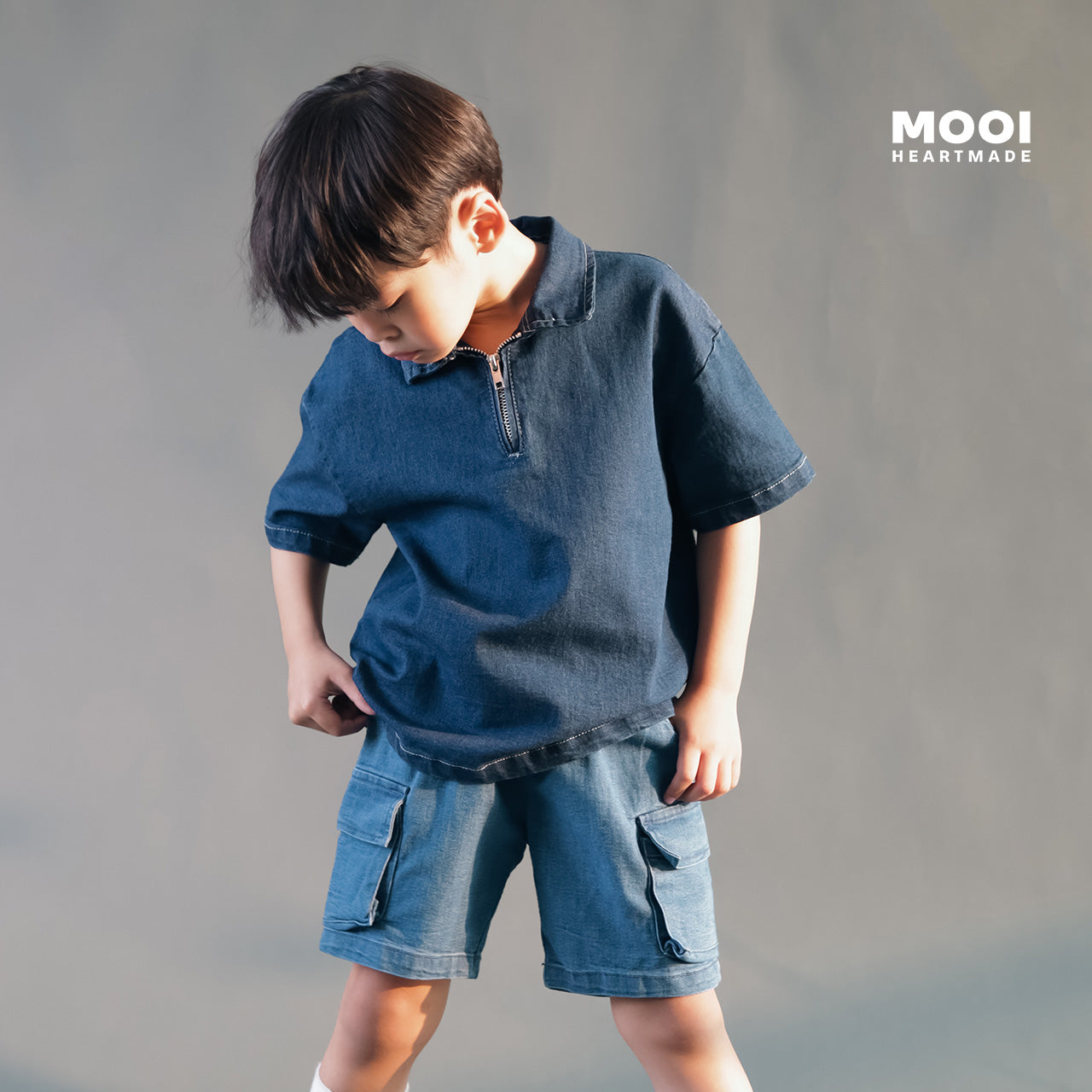 Mooi Kemeja Jeans Anak Laki-Laki Arlan Denim Shirt