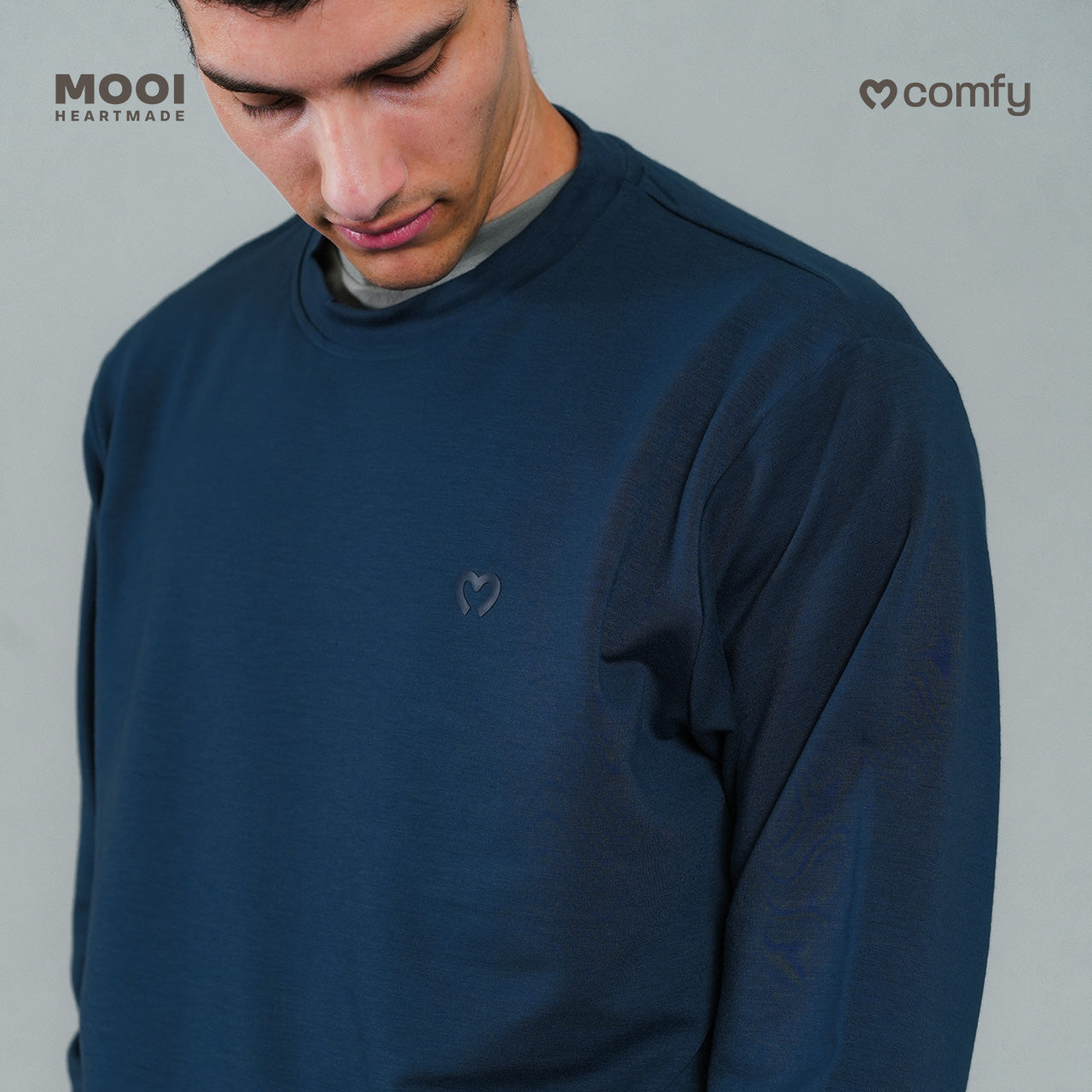 Mooi Sweater Dewasa Unisex Comfy Sweater Basic Adult