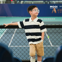 Mooi Kemeja Anak Laki-Laki Yuko Striped Polo