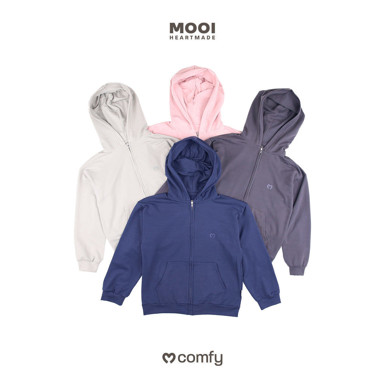 Mooi Comfy Teens Jacket Hoodie Lengan Panjang Teens
