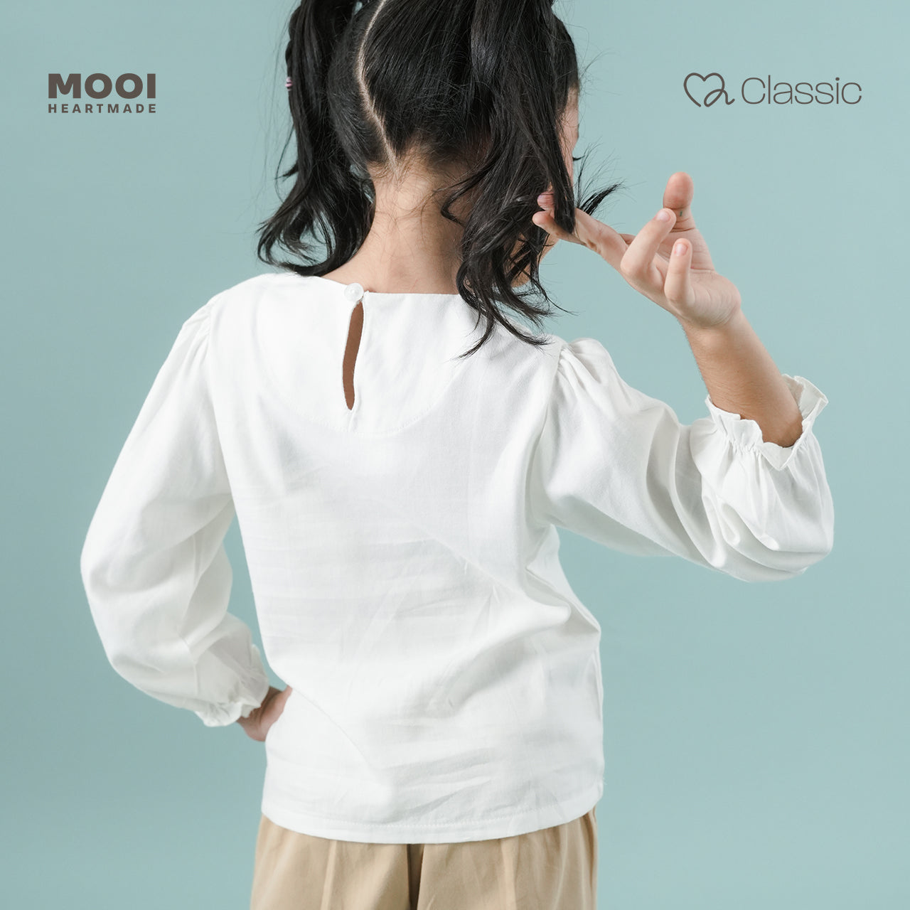 Mooi Atasan Anak Perempuan Rosalie Long Sleeve Shirt