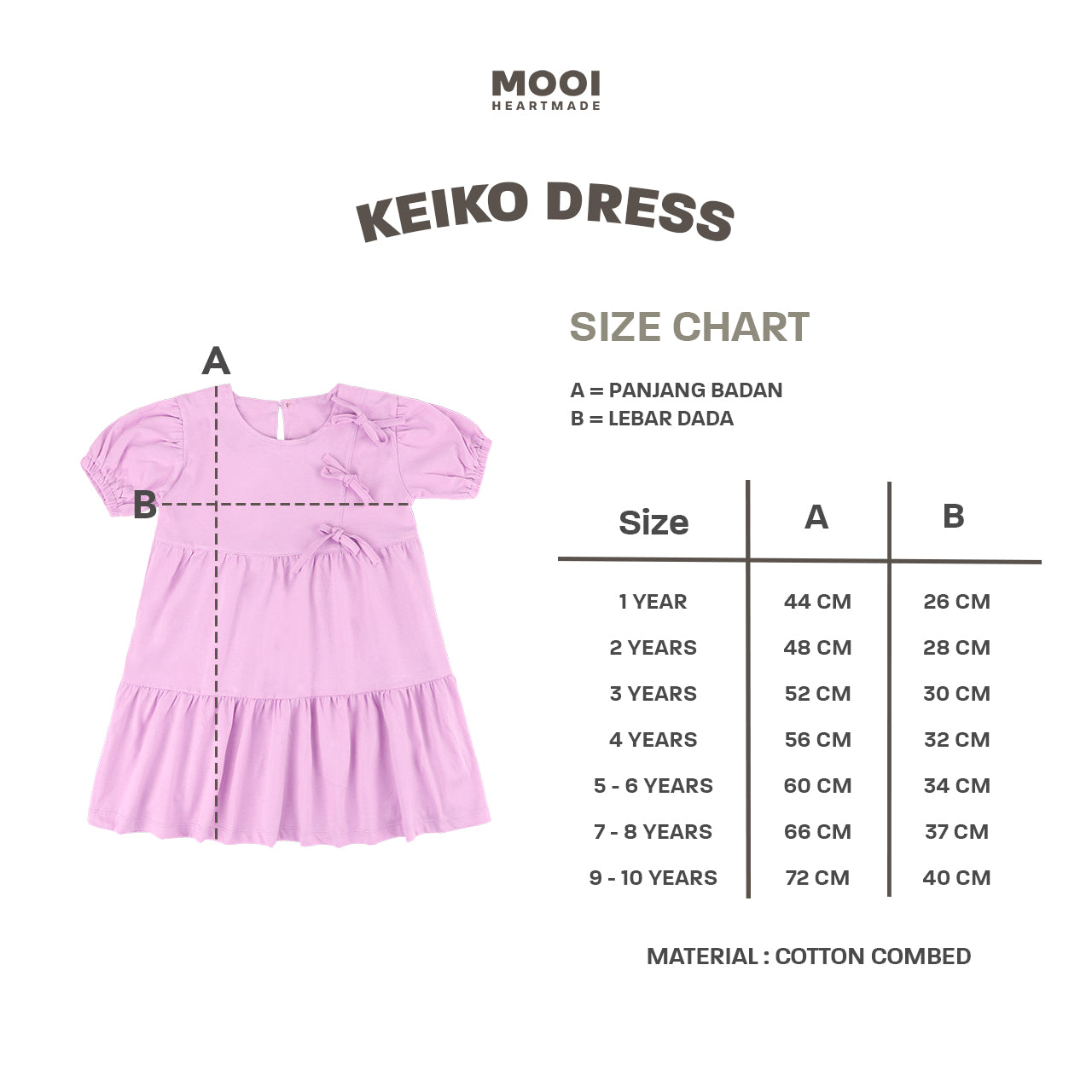 Mooi Dress Anak Perempuan Keiko Dress